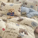 DecorBites™ Cozy Cartoon Printed Cotton Comforter Set for Adults