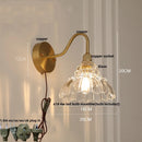 DecorBites™ Brass LED Wall Lights Pull Chain Switch Clear Glass Modern Vanity Mirror Light