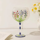 DecorBites™ Crystal Hand-Painted Floral Wine Goblet - Chinese Antique Red Wine Glass