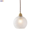 DecorBites™ Glass Ball LED Pendant Light: Nordic Modern Copper Socket Hanging Lamp for Home Indoor Lighting.