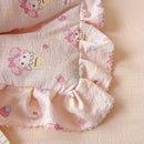 DecorBites™ Korean Cotton Patchwork Quilt with Lace and Ruffle for Summer