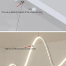 DecorBites™ LED Aluminum Chandelier Modern Wave Line Kitchen Island Pendant Light