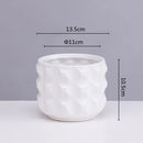DecorBites™ Gold Ceramic Flower Pot Geometry Vase for Succulents and Floral Arrangements