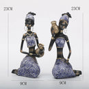 DecorBites™ African Woman Sculpture: Realistic Home Decor Figurine