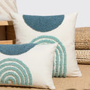 DecorBites™ Half Circle Loop Tufted Cushion Cover Embroidered Pillow Covers for Living Room