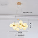 DecorBites™ Glass Ball LED Chandelier Pendant Lamp, Modern Round Design for Home Decor Lighting