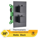DecorBites™ Dual Handle Thermostatic Shower Mixer Valve - Chrome Finish