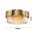 DecorBites™ Golden Crystal Ceiling Light for Modern Living Room and Dining Room