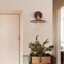 DecorBites™ Copper Glass LED Wall Sconce Pull Chain Switch Stair Light