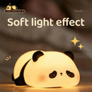 DecorBites™ Cute Panda Silicone LED Night Light USB Rechargeable Timer Sleep Lamp