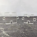 DecorBites™ Crystal Geometric Puzzle Glass Sculpture Home Decor Figurine