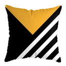 DecorBites™ Geometric Deer Print Pillowcase 45x45cm - Yellow Home Decor