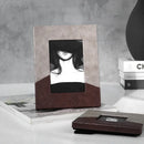 DecorBites™ Leather Splice Desktop Photo Frame - Home Decor & Display Accessory