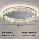 DecorBites™ Crystal LED Ceiling Light Chrome Steel Chandelier - Dimmable Round Lamp