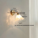 DecorBites™ Japanese Style LED Wall Sconce White Glass Rotate Pull Chain Stair Light Fixtures