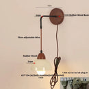 DecorBites™ Adjustable LED Wall Light Fixture with Ceramic Wood Base for Home Decor