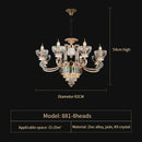 DecorBites™ Crystal Candle Chandelier: Modern European Living Room Lighting