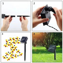 Simulation Honey Bees Solar Power String Lamp Fairy Lights Battery Garlands Garden Christmas Holiday Decor Outdoor 50LED 10M