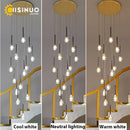 DecorBites™ Gold Crystal Raindrop Chandelier for Staircase Foyer