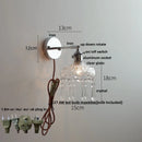 DecorBites™ Crystal Iron LED Wall Light Modern Bedside Lamp Clear Glass Wandlamp