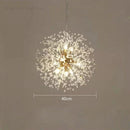 DecorBites™ Dandelion Crystal Chandelier: Modern Nordic Style LED Pendant Light for Living Room
