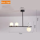 DecorBites™ Glass Bubble Pendant Light with LED lamp - Angel Candle Holder Statues