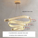 DecorBites™ Crystal LED Pendant Chandelier - Modern Irregular Steel Foyer Lighting