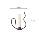 DecorBites™ Geometric Black Metal Candlestick Candelabrum - Handcrafted Home Decor & Wedding Centerpiece