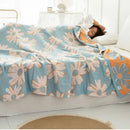 DecorBites™ Cotton Gauze Boho Throw Blanket - Cozy Bedspread & Sofa Cover