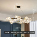 Modern gold glass bubble led chandelier dining room art light