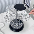 Rotating Jewelry Storage Box High-transparency Acrylic Multi-layered Partitioned Storage Rack Earring Ring Jewelry Box