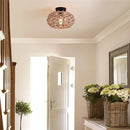 DecorBites™ Hemp Rope Cage Ceiling Light Fixture for Farmhouse Decor