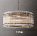 DecorBites™ Gold Double Layer Ring Crystal Pendant Light for Bedroom Dining Living Room