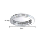 DecorBites™ Crystal Circle Chandelier: Modern Nordic LED Ceiling Lamp for Living Room, Bedroom, Study