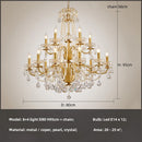 DecorBites™ Crystal Pendant Chandelier Foyer Light Luxury Candle Design Led Lamparas
