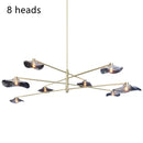 DecorBites™ Lotus Leaf Glass Ceiling Chandelier for Bedroom Living Room Hall Lighting
