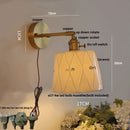 DecorBites™ Ceramic Brass LED Wall Light Fixture Pull Chain Switch Bedside Sconce