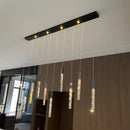 DecorBites™ Crystal LED Chandelier: Stylish Staircase & Living Room Lighting