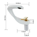 DecorBites™ Gold Bathroom Faucet | Deck Mounted Sink Tap | Hot and Cold Basin Mixer