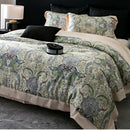 DecorBites™ Flowers Plant Print Bedding Set: Luxe Lyocell Cotton Soft Silky Cool Duvet Cover Set