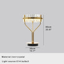 DecorBites™ Crystal Table Decor Lamp 3000K E14 Bulb Desk Light for Bedside Office