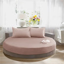 DecorBites™ Cotton Round Bed Sheet Set with Elastic Band, Soft & Skin-Friendly Fitted Sheets
