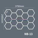 DecorBites™ Geometric LED Lights for Exhibition Car Detailing Garage Workshop - Polygonal Snowflake Theme