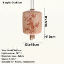 DecorBites™ Bamboo Lantern Pendant: Handmade Fabric Shade for Elegant Hotel and Restaurant Lighting