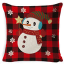 DecorBites™ Elk Print Linen Pillowcase: Festive Christmas Cushion Cover for Sofa - 2023 New Year Decor