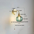 DecorBites™ Green Class Ball LED Wall Light with Copper Socket for Bedroom Living Dining Room