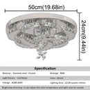 DecorBites™ Crystal Chandelier: Modern Dimmable LED Pendant Light for Living & Dining Rooms