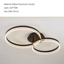 DecorBites™ Acrylic Round Ring Ceiling Light LED Chandelier Modern Minimalism for Living Room and Kitchen