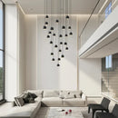 DecorBites™ Globe Lens Metal Chandelier for Living Room Kitchen Bedroom Cafe Staircase Villa