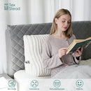 DecorBites™ Headboard Wedge Pillow - Triangular Bed Rest Support & Reading Bolster
